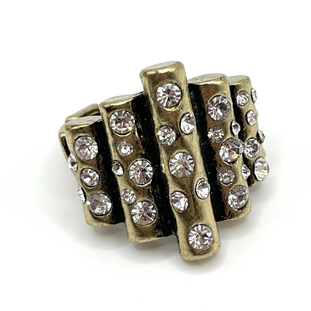 Mark by Avon Get In The‎ Ring Gold Tone Bling Stretch Ring w/ Original Box